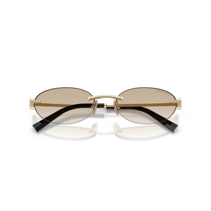 Tiffany & Co TF3119D womens metal oval rimless sunglasses front view