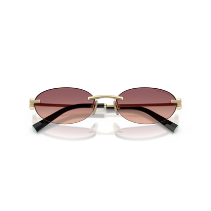 Tiffany & Co TF3119D womens metal oval rimless sunglasses front view