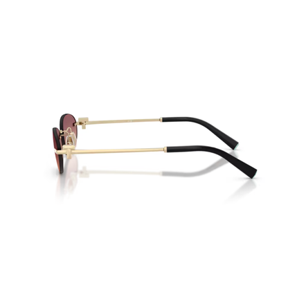 Tiffany & Co TF3119D womens metal oval rimless sunglasses side profile