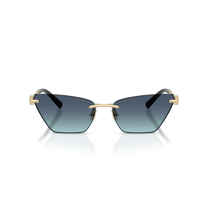 Tiffany TF3120 60219S womens rimless metal butterfly sunglasses three quarter view