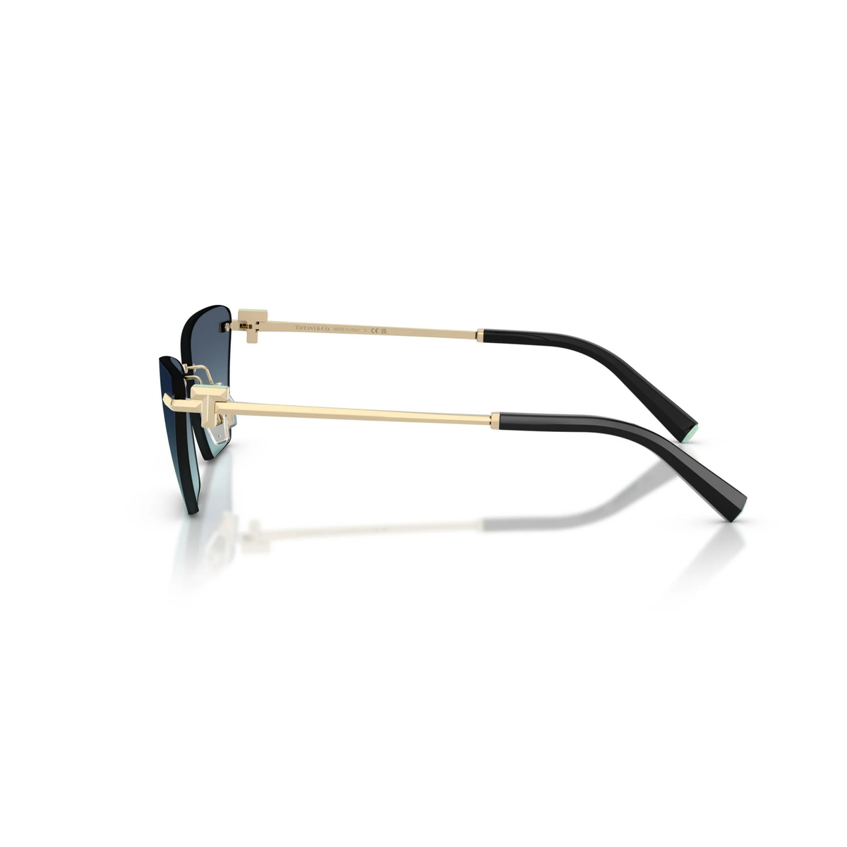 Tiffany TF3120 60219S womens metal butterfly sunglasses side and temple profile