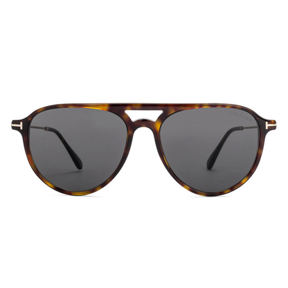 Tom Ford FT0587/S unisex acetate metal aviator sunglasses side temple profile