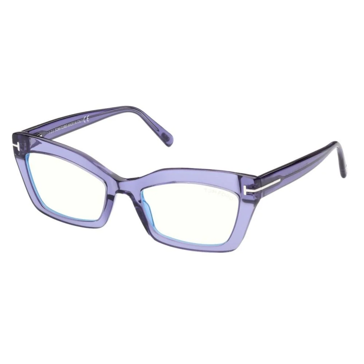 Tom Ford FT5766-B women's acetate cat-eye optical frame, front-facing view