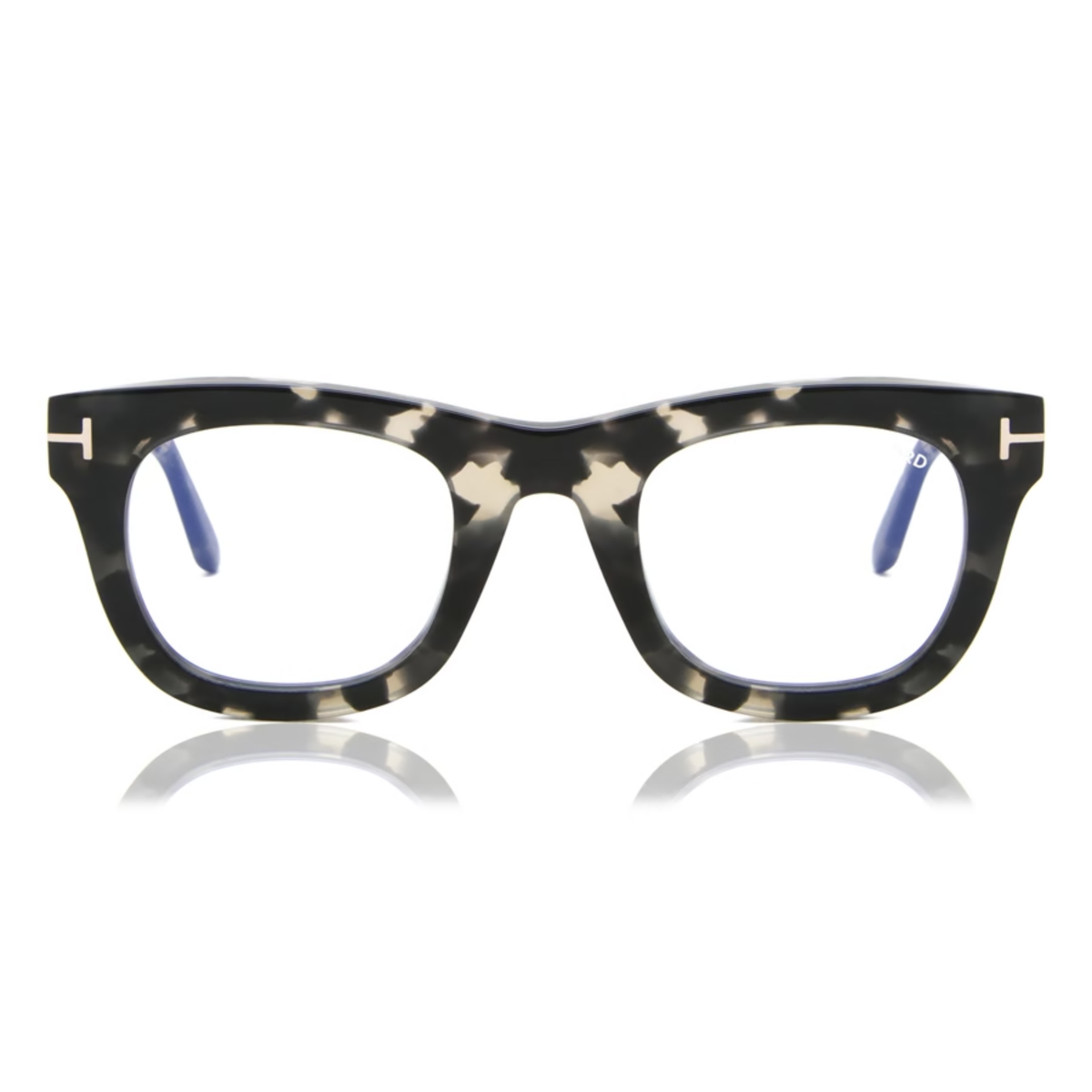 Tom Ford FT5872-B men's acetate square optical frame, three-quarter view