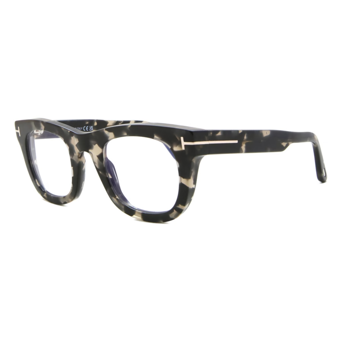 Tom Ford FT5872-B men's acetate square optical frame, front-facing view