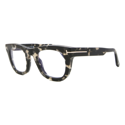 Tom Ford FT5872-B men's acetate square optical frame, front-facing view