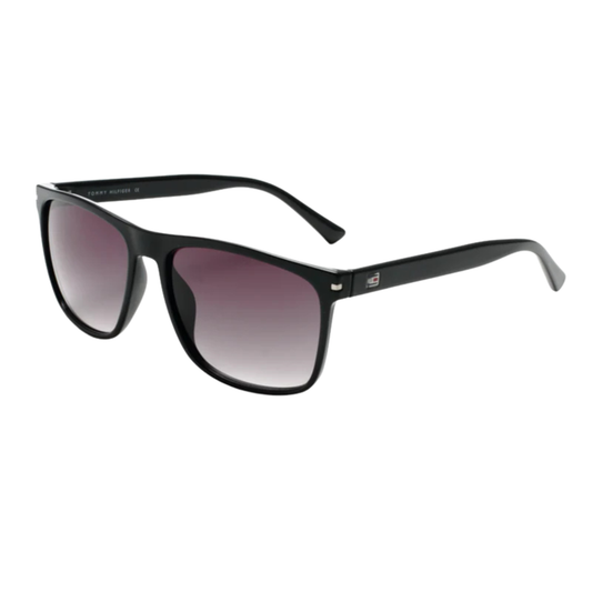 Tommy Hilfiger TH1581PL polarized unisex sunglasses with matte black frame and grey lenses