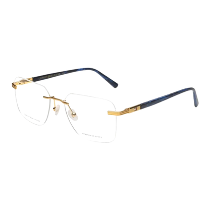 Tommy Hilfiger TH6328 C6 unisex metal rimless optical frame side and temple profile