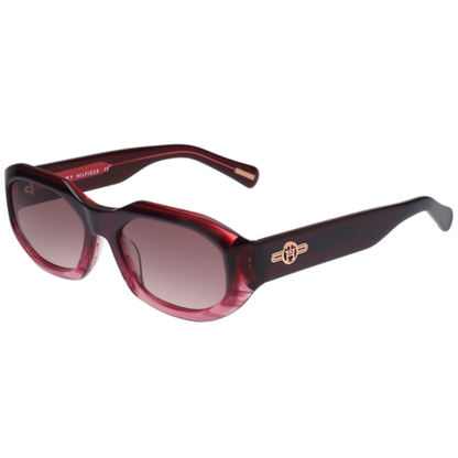 Tommy Hilfiger TH7205 women's rectangle acetate sunglasses featuring a lightweight full-rim frame with UV-protective lenses.