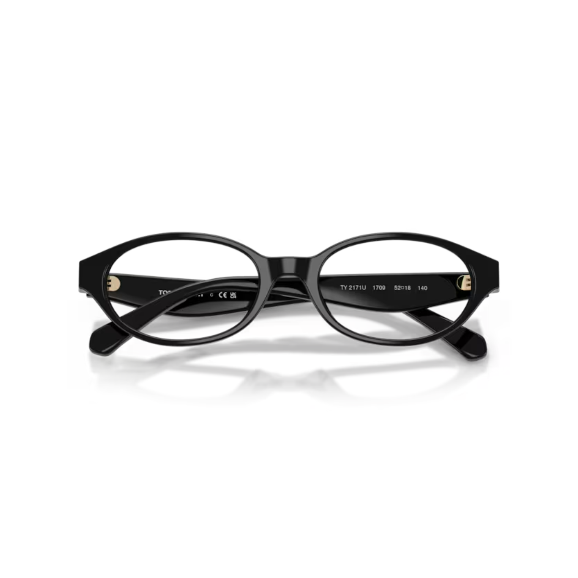 1709Black Tory Burch TY2171U women’s oval acetate eyeglasses in luxury full rim design