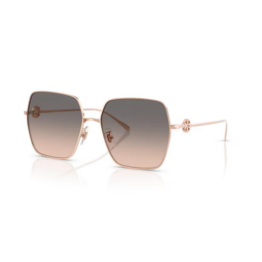 LightRoseGold3358G9 Tory Burch TY6118D women metal square sunglasses front view