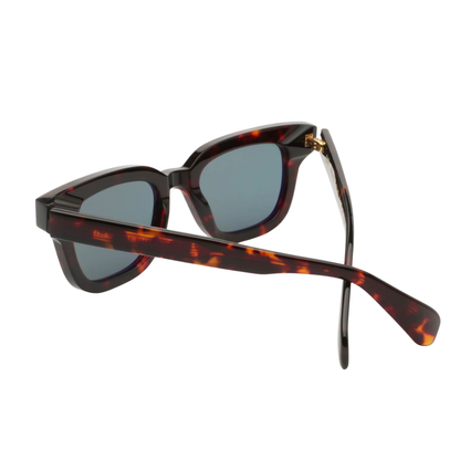 ClassicDarkBrown Tutto semi-round sunglasses for unisex wear
