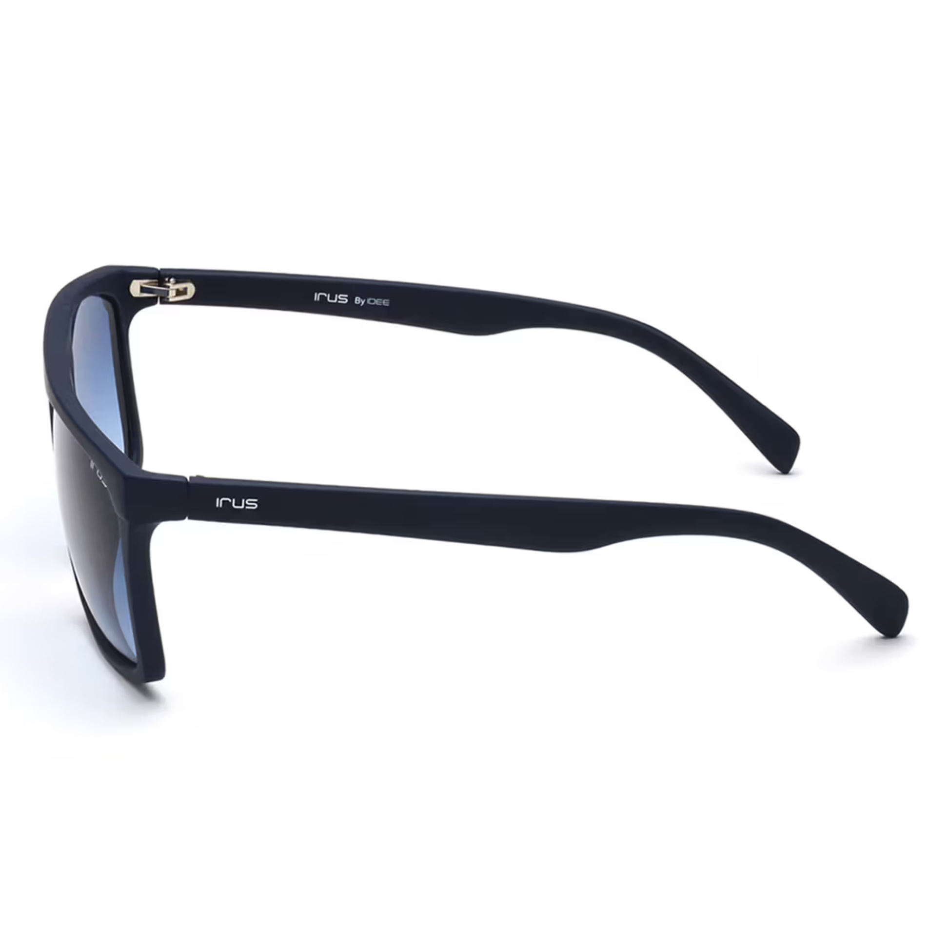 Unisex transparent blue sunglasses with blue gradient UV protected lenses