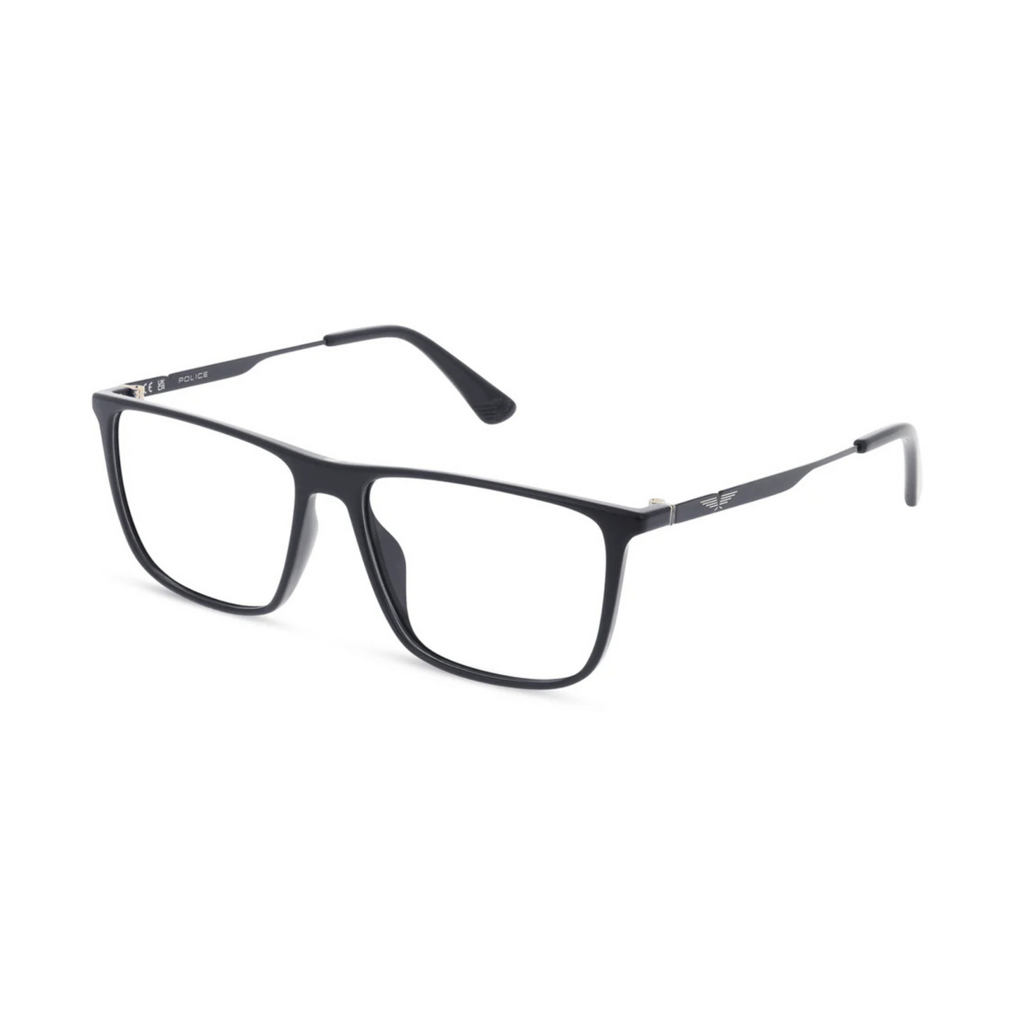 UPLP09K Clip-On unisex optical frame with detachable UV-protected sunglasses clip