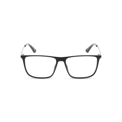UPLP09K Clip-On unisex optical frame with detachable UV-protected sunglasses clip