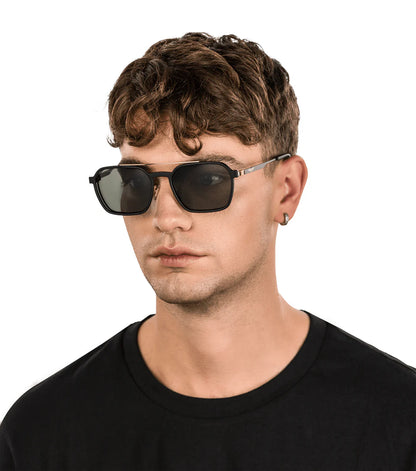 UPLP10K Clip-On unisex optical frame with detachable UV-protected sunglasses clip
