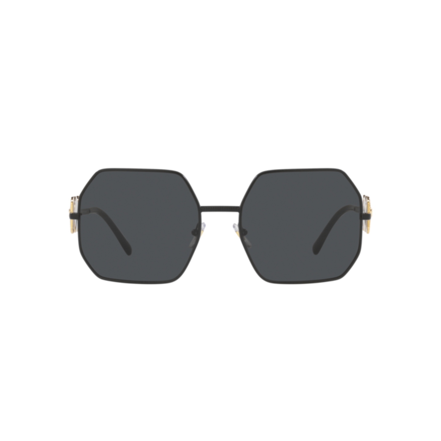 Versace VE2248 unisex hexagon metal sunglasses featuring a sleek designer frame and UV-protective lenses.