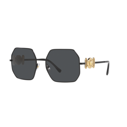 Versace VE2248 unisex hexagon metal sunglasses featuring a sleek designer frame and UV-protective lenses.