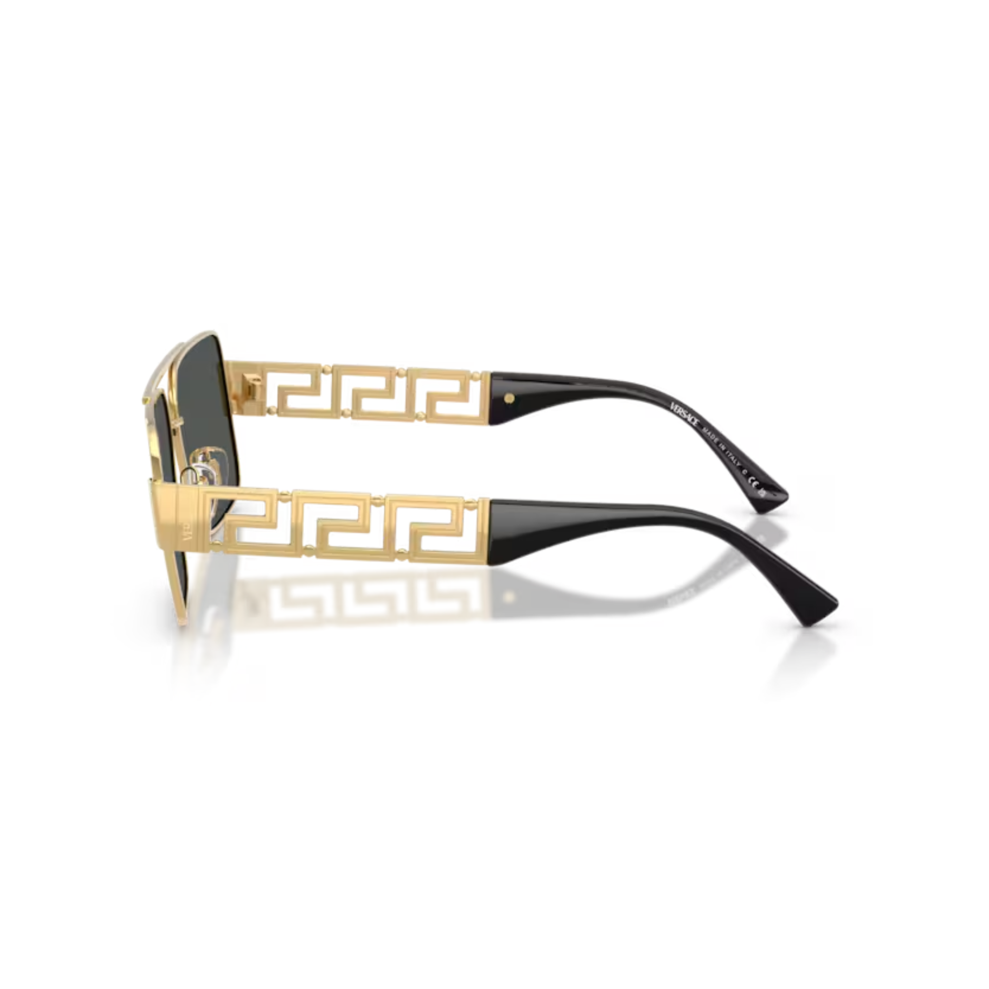 VE100287Gold Versace VE2290 Medusa pilot unisex sunglasses with luxury metal frame and UV protected lenses