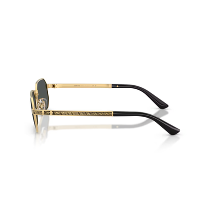 100287BlackGold Versace VE2297 rectangle sunglasses unisex