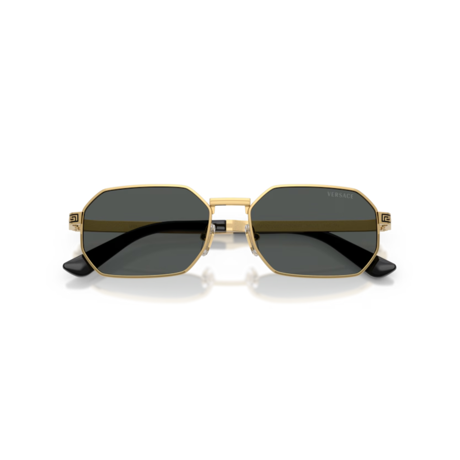 100287BlackGold Versace VE2297 rectangle sunglasses unisex