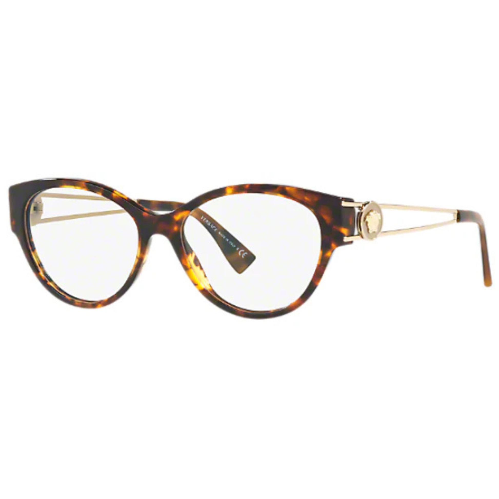 Versace VE3254 women’s cat-eye eyeglasses with premium acetate frame and metal temples

