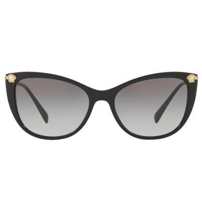 Versace VE4345B women's metal cat-eye sunglasses featuring a sleek full-rim luxury designer frame.