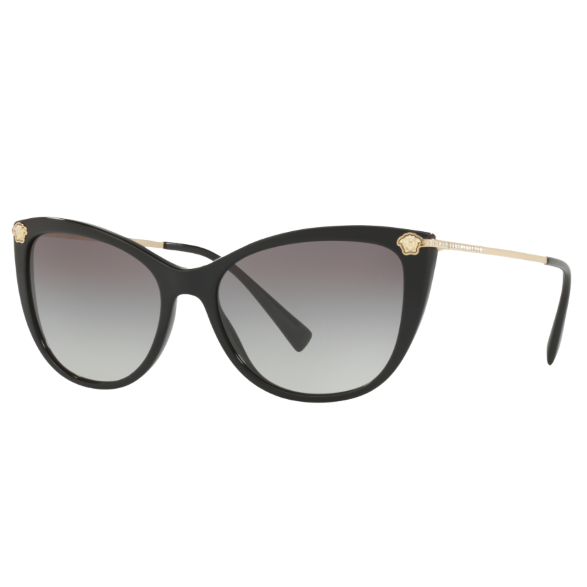 Versace VE4345B women's metal cat-eye sunglasses featuring a sleek full-rim luxury designer frame.