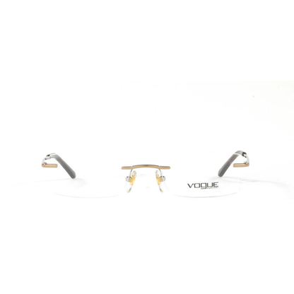 Vogue VO3851I women’s rimless rectangle optical frame with lightweight metal designer styling