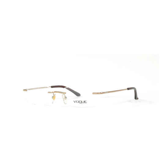 Vogue VO3851I women’s rimless rectangle optical frame with lightweight metal designer styling