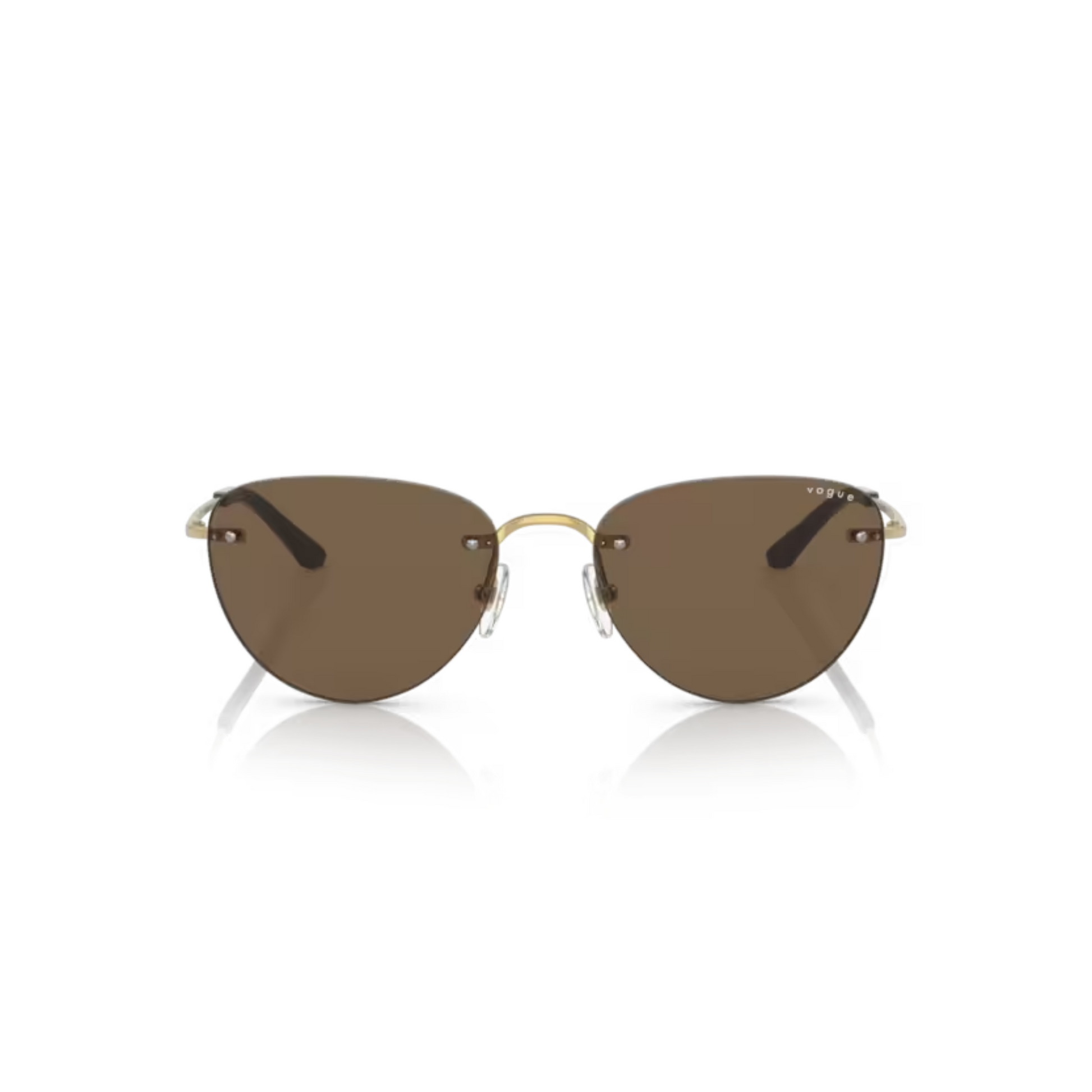 Vogue VO4205S Gold/80-73 with Brown Lenses square sunglasses with lightweight full-rim frame and elegant everyday styling for women.