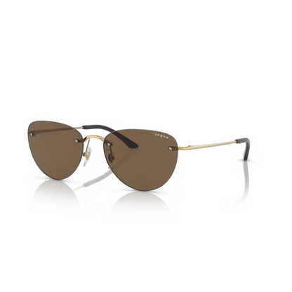 Vogue VO4205S Gold/80-73 with Brown Lenses square sunglasses with lightweight full-rim frame and elegant everyday styling for women.
