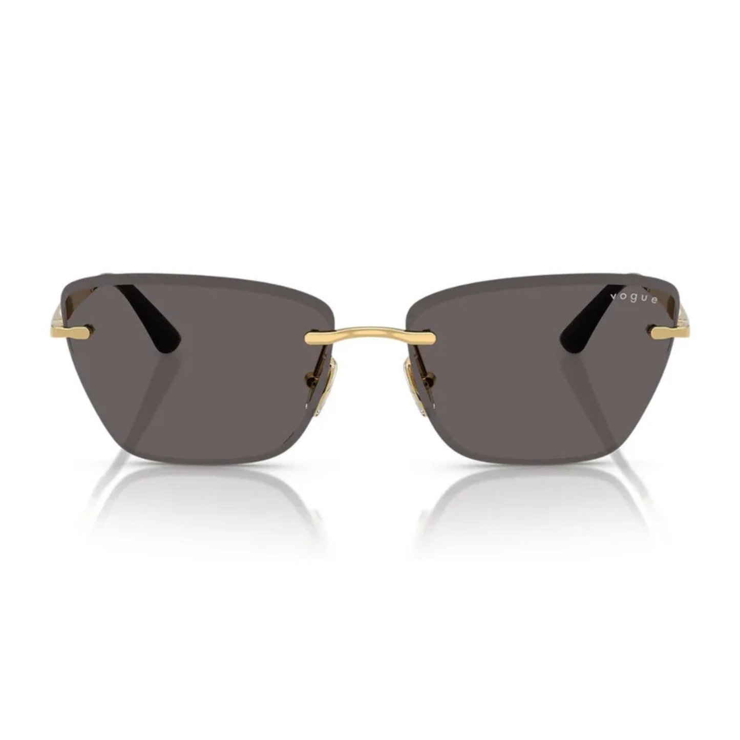 VO4332S rimless cat eye sunglasses front view
