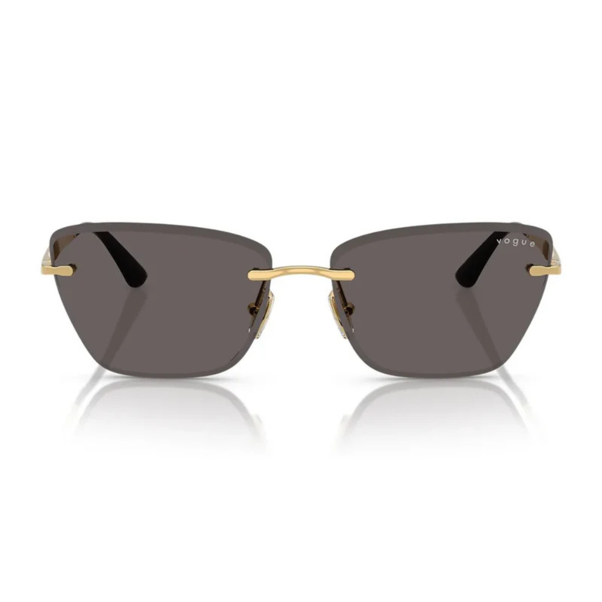 VO4332S rimless cat eye sunglasses front view