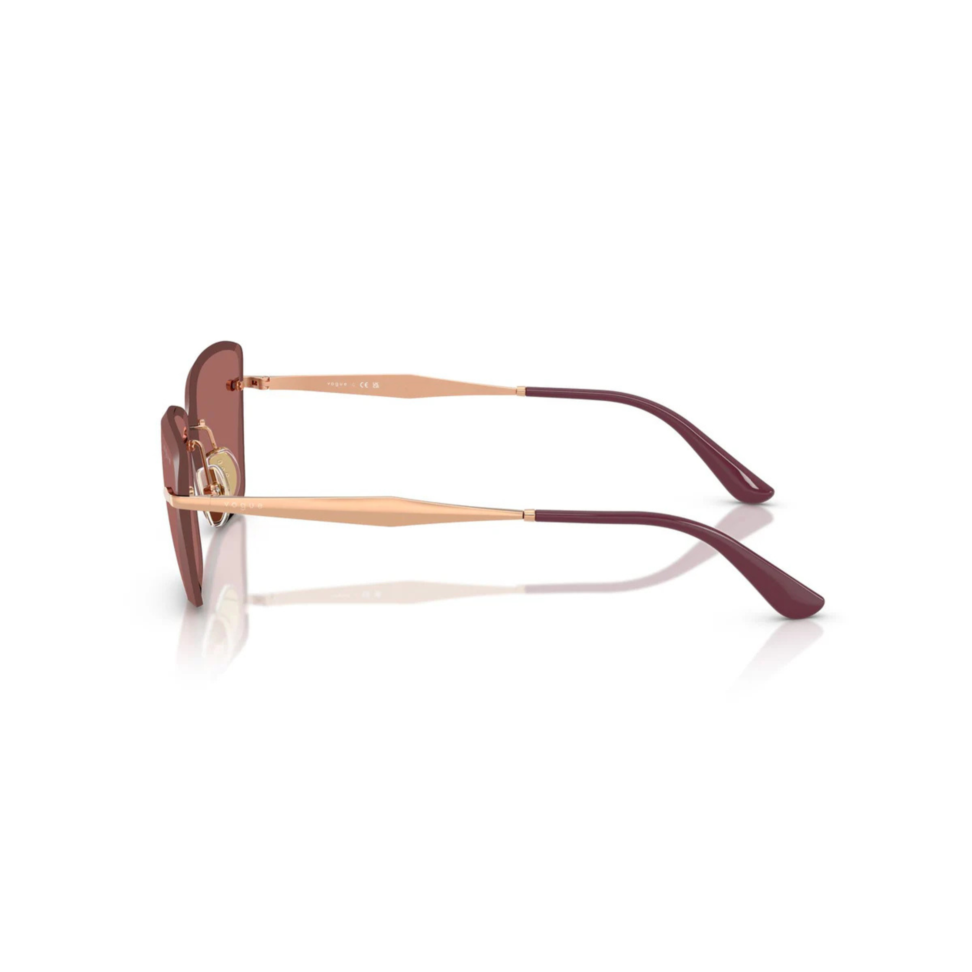 VO4332S rimless cat eye sunglasses side view
