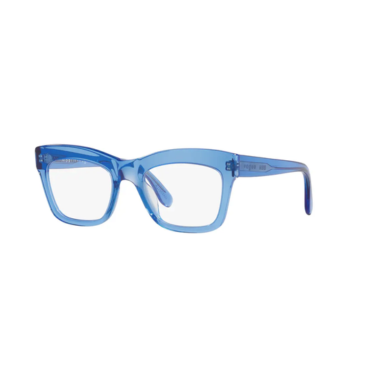 Vogue VO5396S Transparent Blue Optical Frames – Angle View