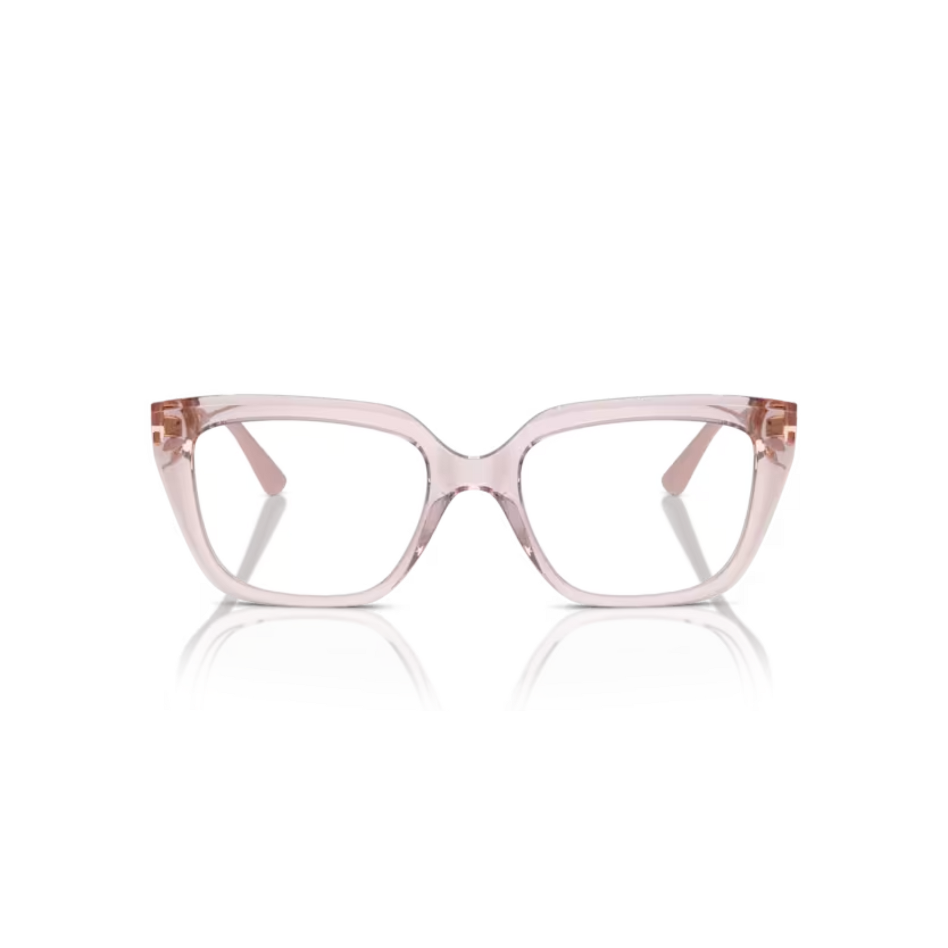 Vogue VO5477B Transparent Pink/2942 cat-eye eyeglasses with lightweight full-rim frame and feminine everyday styling.