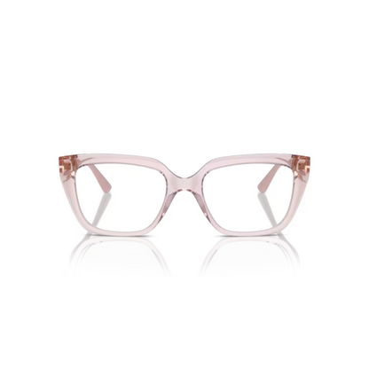 Vogue VO5477B Transparent Pink/2942 cat-eye eyeglasses with lightweight full-rim frame and feminine everyday styling.