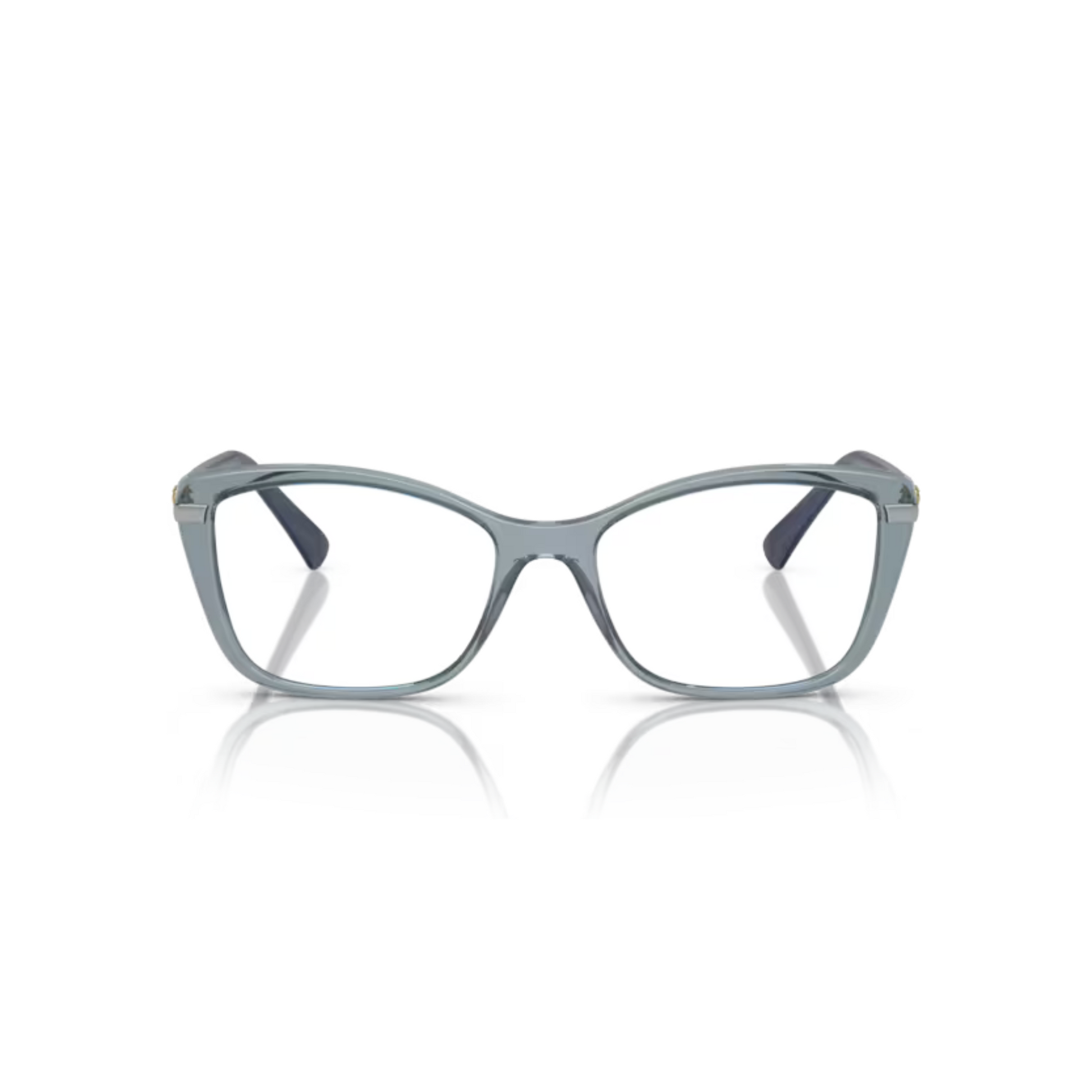 Vogue VO5487B TransparentBlueAzure/2966 square eyeglasses with lightweight full-rim frame and elegant everyday styling for women.