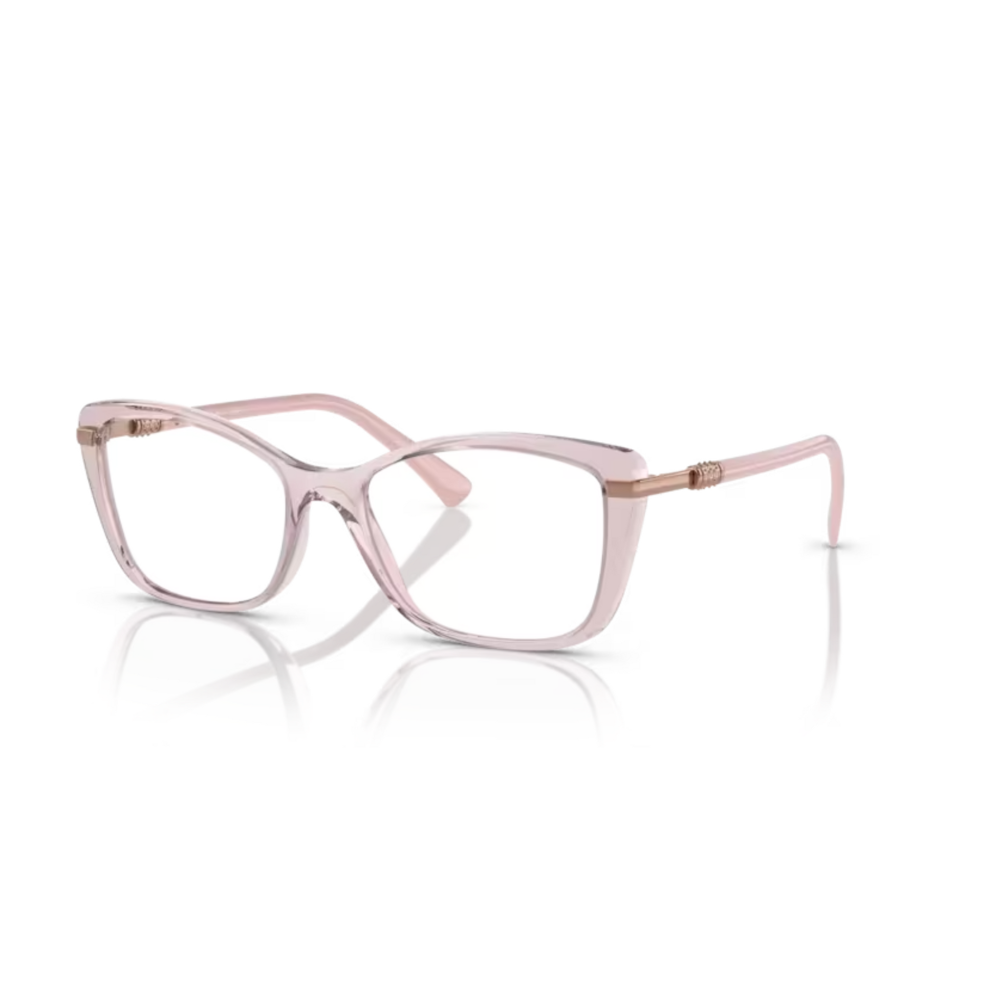  Vogue VO5487B Transparent Pink/2942 square eyeglasses with lightweight full-rim frame and elegant everyday styling for women.