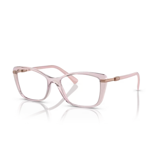  Vogue VO5487B Transparent Pink/2942 square eyeglasses with lightweight full-rim frame and elegant everyday styling for women.