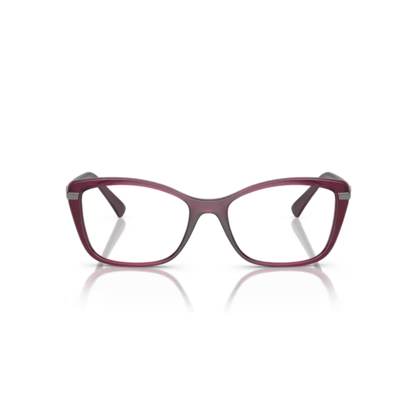 Vogue VO5487B Transparent Cherry/2989 square eyeglasses with lightweight full-rim frame and elegant everyday styling for women.