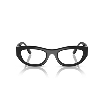 Vogue VO5615 Black / W/44 clear cat-eye eyeglasses with lightweight full-rim nylon frame and elegant feminine styling.