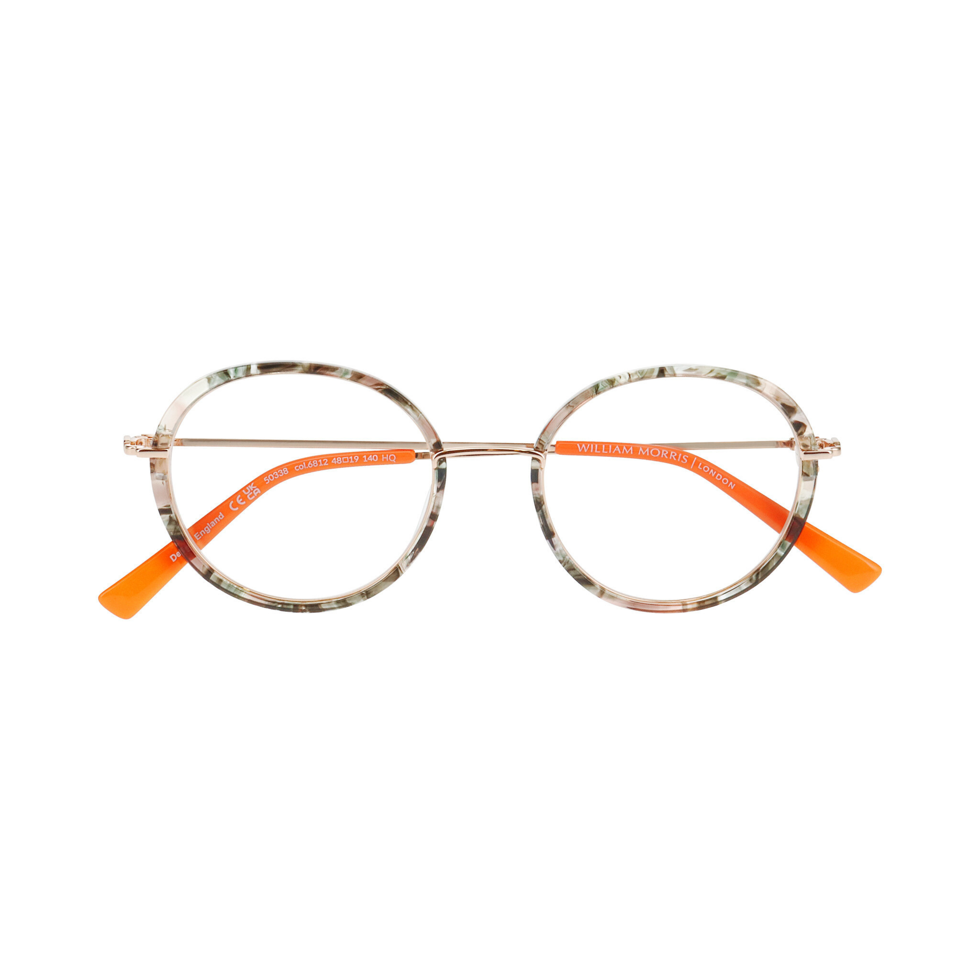 William Morris 50338 women's round metal optical frame with elegant lightweight design.