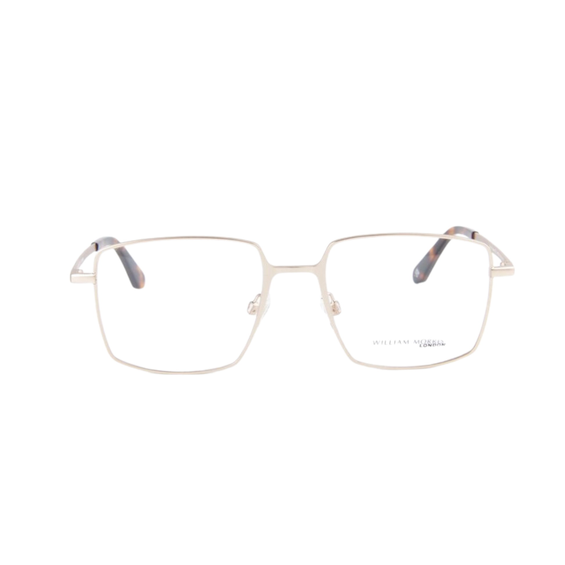 William Morris LN50200 unisex square full-rim metal optical frame with contemporary styling.