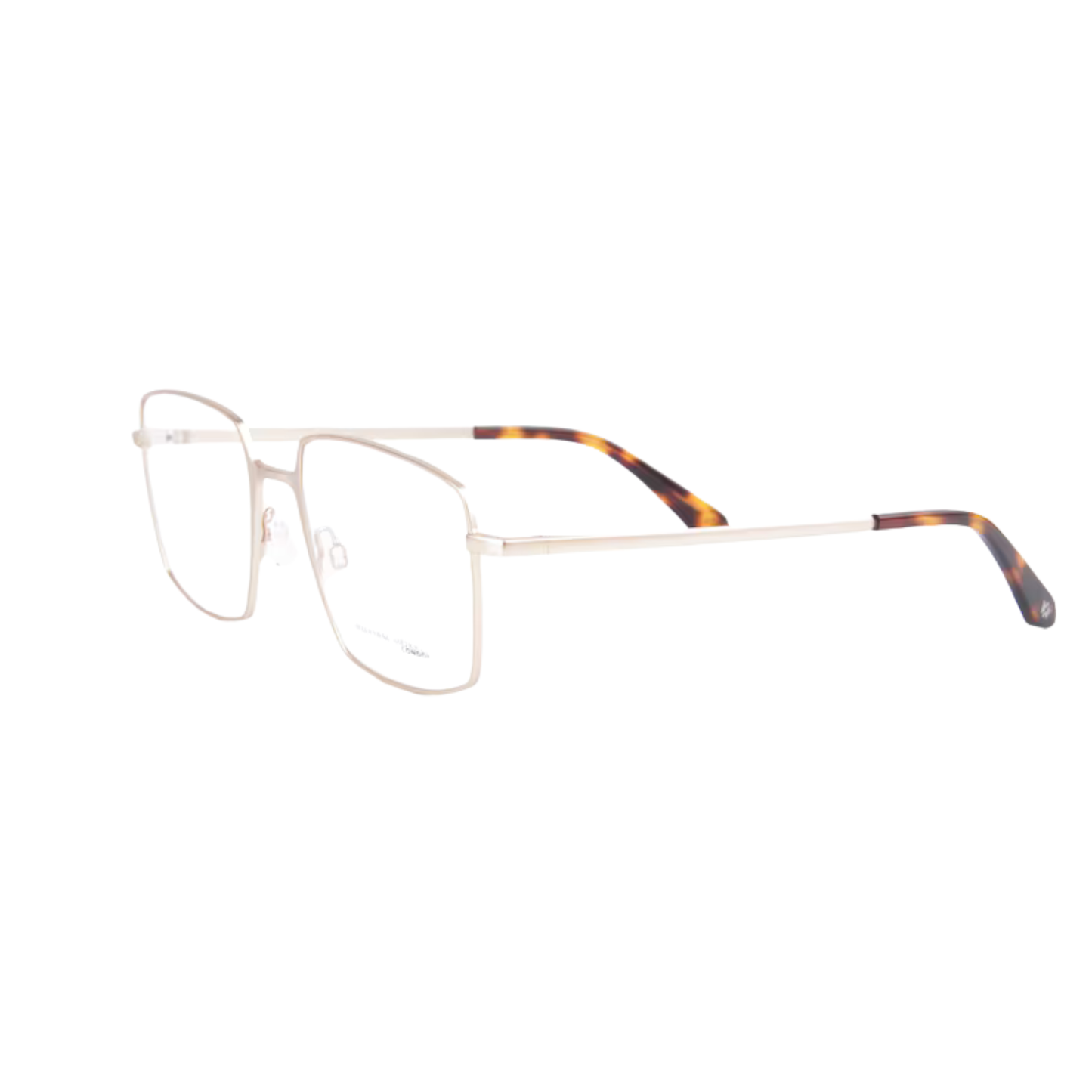 William Morris LN50200 unisex square full-rim metal optical frame with contemporary styling.
