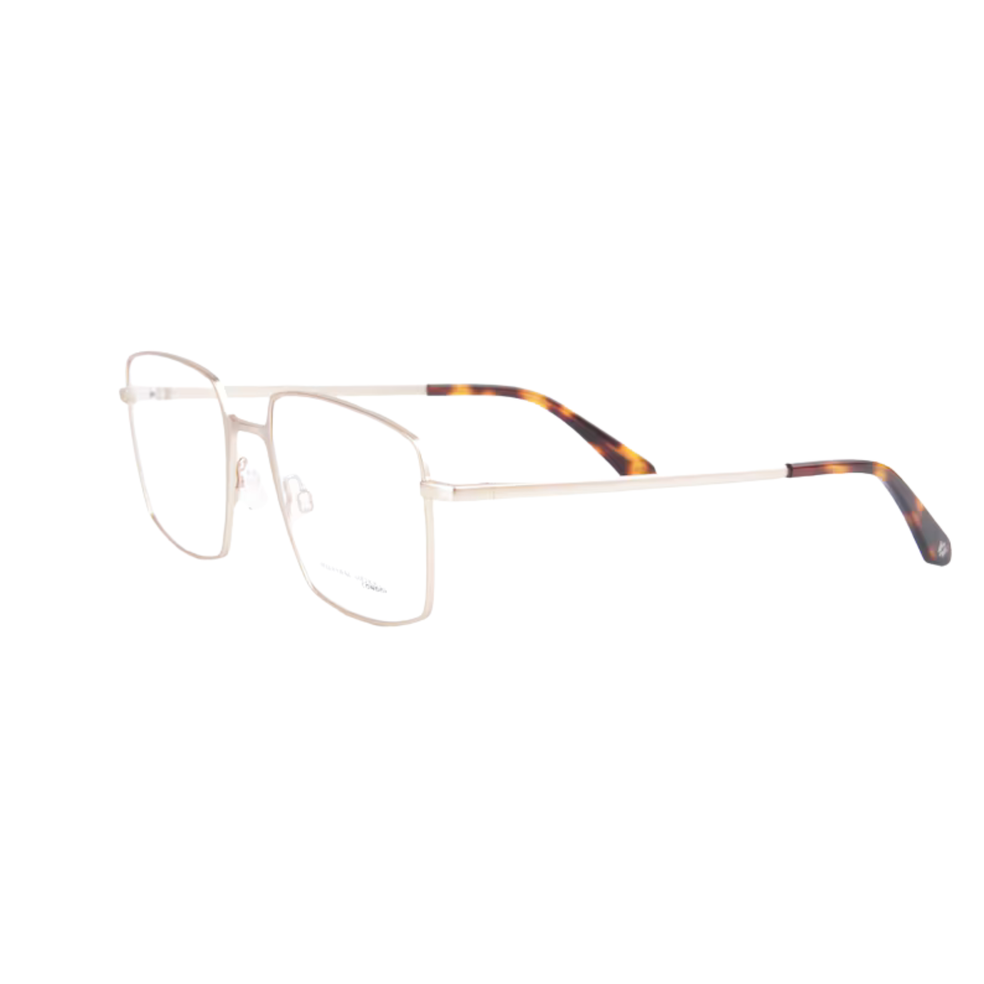 William Morris LN50200 unisex square full-rim metal optical frame with contemporary styling.