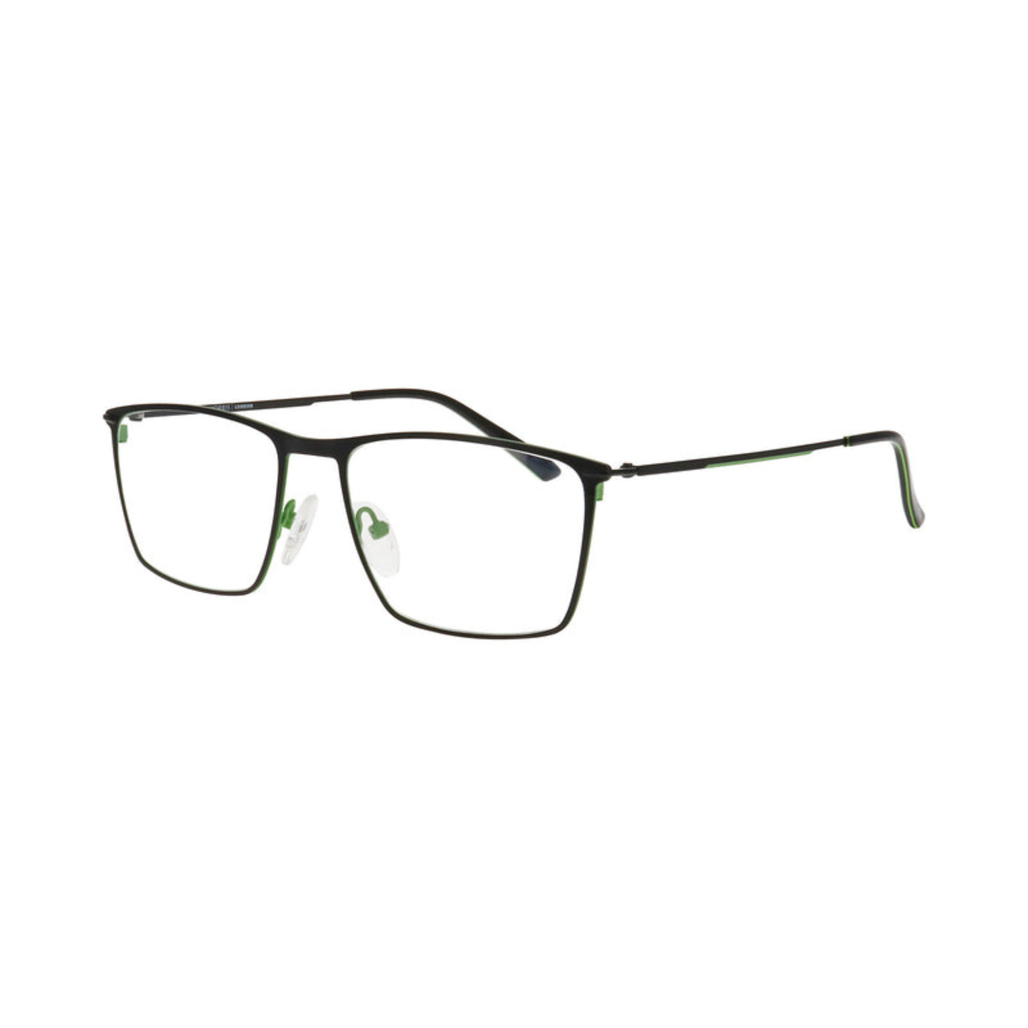 William Morris LN50273 rectangle optical frame with lightweight stainless steel construction and adjustable nose pads.