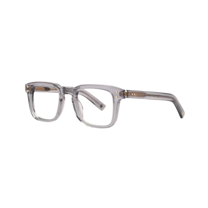 Wilson crystal grey/002 designer square optical frame with lightweight full-rim construction for modern everyday prescription eyewear.
